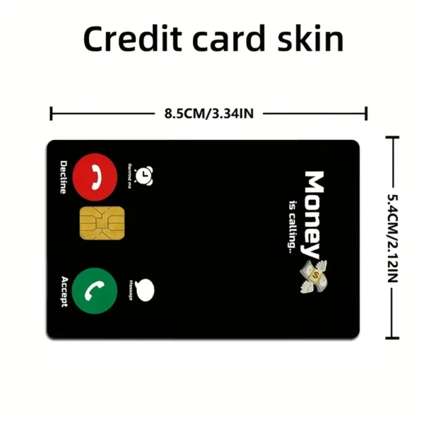 Αυτοκόλλητο Τραπεζικής Κάρτας Money Is Calling (Ultra High Quality) - Image 4