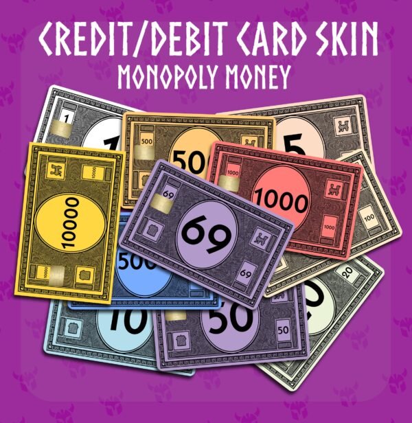 Αυτοκόλλητο Τραπεζικής Κάρτας 5000$ Monopoly Money (Ultra High Quality) - Image 2